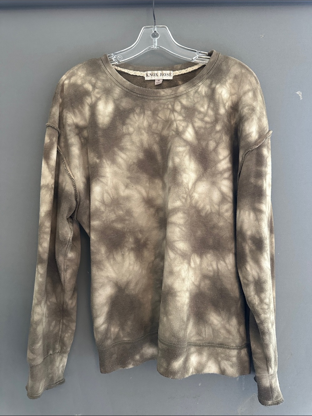 Green, Olive and Taupe Tie-Dye Sweatshirt